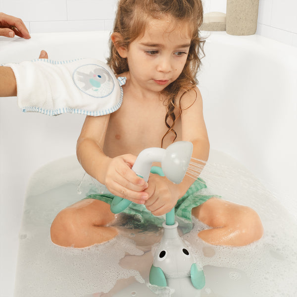 Elephant baby shower Wash & Glove Turquoise