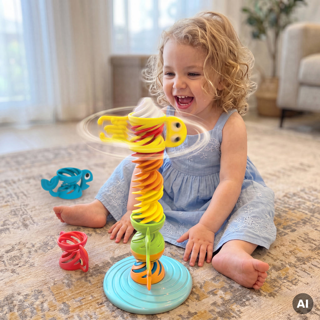 Slide 'N' Spin stacker